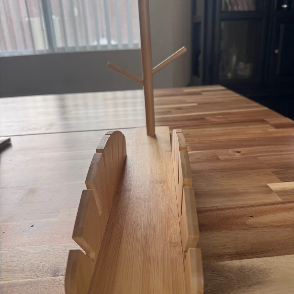 Wooden bamboo Hat Stand and Organizer